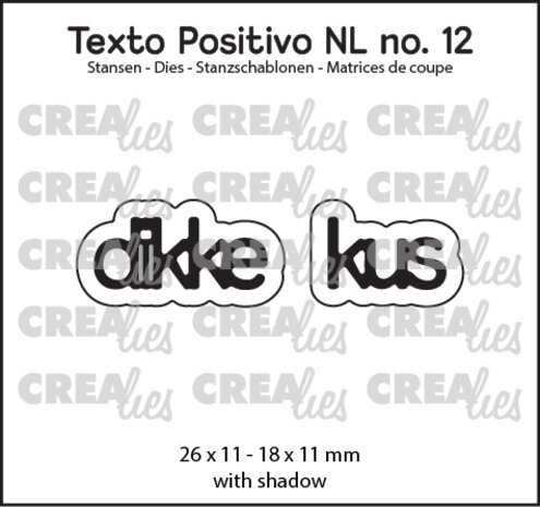 Crealies Texto Positivo Stansen Dutch Dikke Kus (POSNL12)