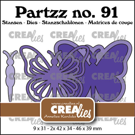 Crealies Partzz Stansen No. 91 Vlinder A Groot (CLPartzz91)
