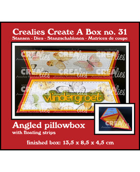 Crealies Create A Box Dies No. 31 Angled Pillowbox with Floating Strips (CCAB31)