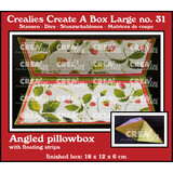 Crealies Create A Box Large Dies No. 31 Angled Pillowbox Large with Floating Strips (CCABL31)