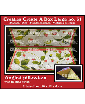 Crealies Create A Box Large Stansen No. 31 Hoekig Kussendoosje Groot met Zwevende Plakstroken (CCABL31)