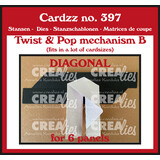 Crealies Cardzz Dies Twist & Pop B Diagonal For 6 Panels (CLCZ397)