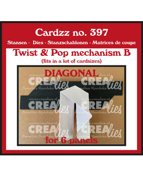Crealies Cardzz Stansen Twist & Pop B Diagonaal voor 6 Panelen (CLCZ397)