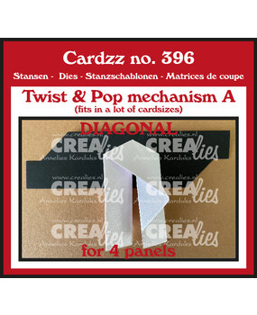 Crealies Cardzz Dies Twist & Pop A Diagonal For 4 Panels (CLCZ396)
