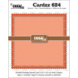 Crealies Cardzz Stansen No. 624 Dubbele Kaart Postzegel Vierkant (CLCZ624)