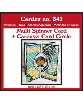 Crealies Cardzz Dies No. 341 Multi Spinner + Carousel Card Circle (CLCZ341)