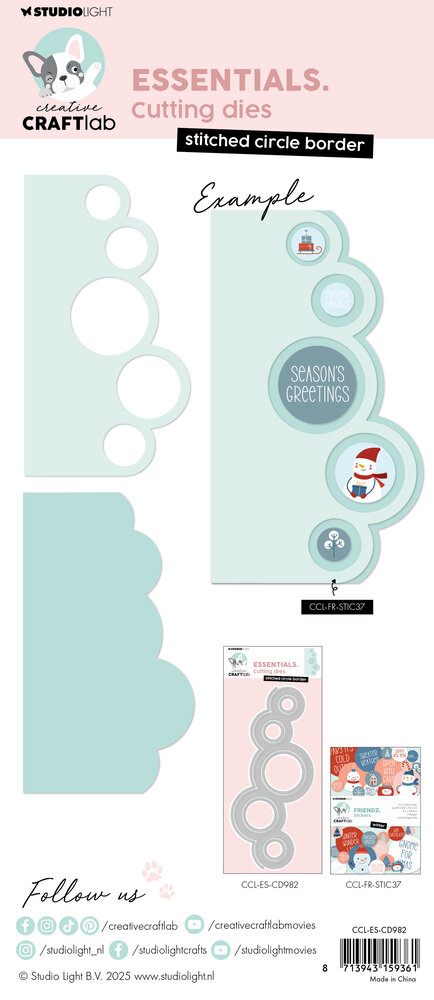 Creative Craftlab Stitched Circle Border Essentials Cutting Die (CCL-ES-CD982) (DISCONTINUED) Creative Craftlab Stitched Circle Border Essentials Cutting Die (CCL-ES-CD982) (DISCONTINUED)