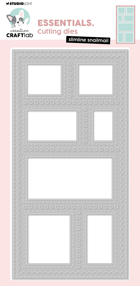 Creative Craftlab Slimline Snailmail Essentials Cutting Die (CCL-ES-CD984) (DISCONTINUED) Creative Craftlab Slimline Snailmail Essentials Cutting Die (CCL-ES-CD984) (DISCONTINUED)