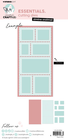 Creative Craftlab Slimline Snailmail Essentials Cutting Die (CCL-ES-CD984) (DISCONTINUED) Creative Craftlab Slimline Snailmail Essentials Cutting Die (CCL-ES-CD984) (DISCONTINUED)