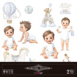 Papers For You Sweet Baby Boy 12x12 Inch Decor Transfers (2pcs) (PFY-14801)