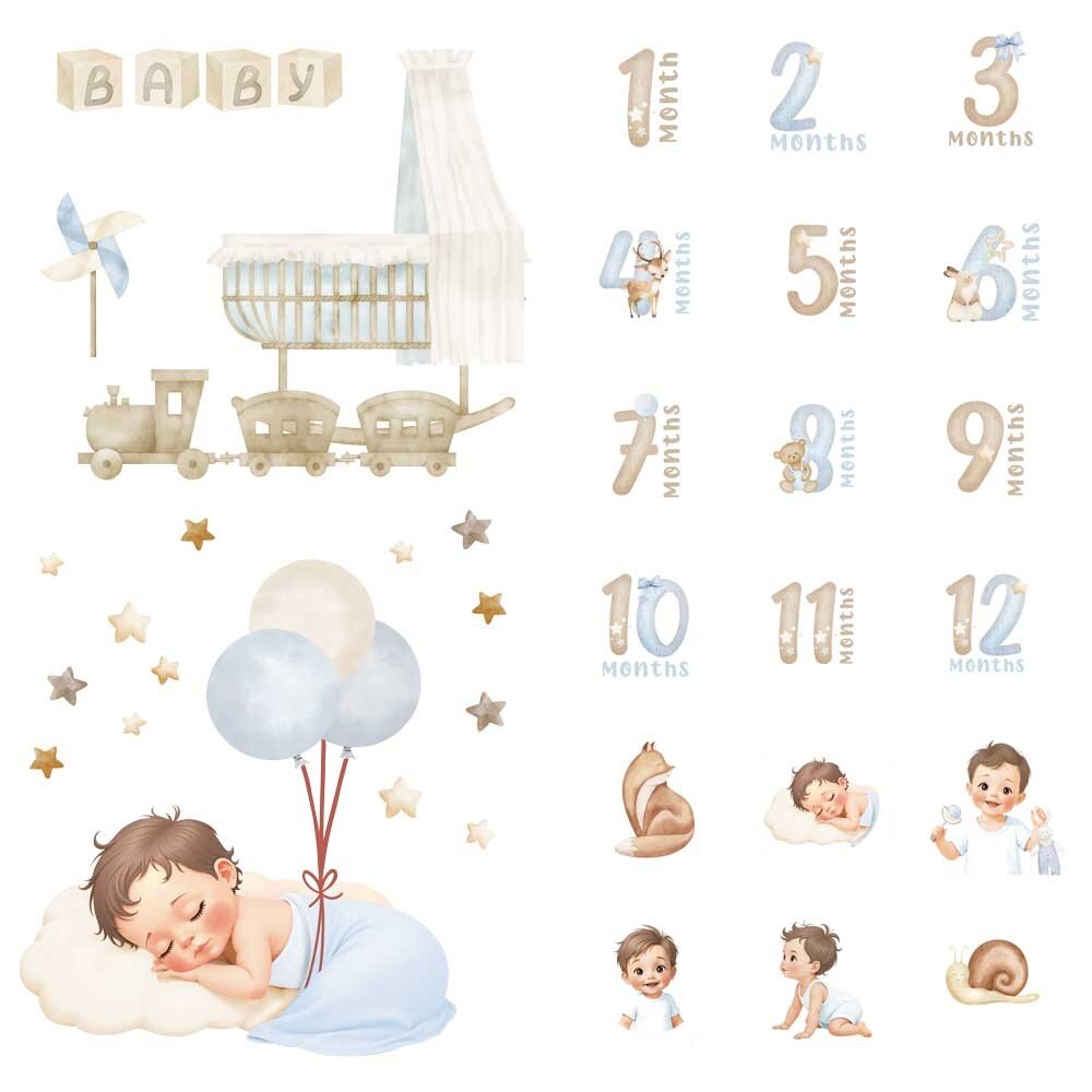 Papers For You Sweet Baby Boy 12x12 Inch Decor Transfers (2pcs) (PFY-14801)
