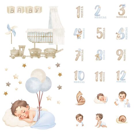 Papers For You Sweet Baby Boy 12x12 Inch Decor Transfers (2pcs) (PFY-14801)