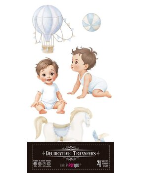 Papers For You Sweet Baby Boy 6x12 Inch Decor Transfers (4pcs) (PFY-14782)