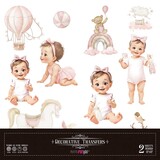 Papers For You Sweet Baby Girl 12x12 Inch Decor Transfers (2pcs) (PFY-14799)