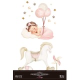 Papers For You Sweet Baby Girl 24x35 Inch Decor Transfers (4pcs) (PFY-14837)