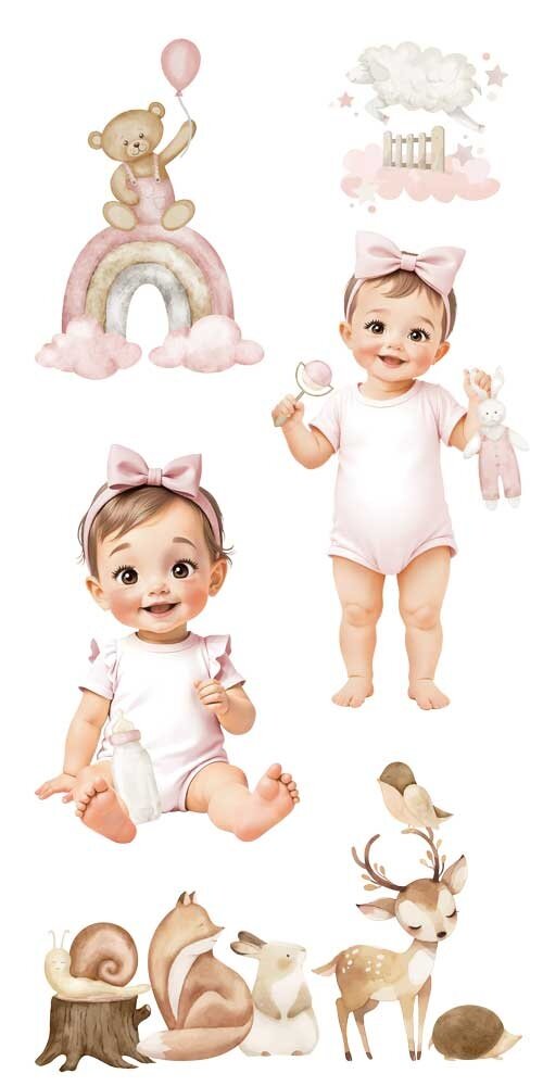 Papers For You Sweet Baby Girl 6x12 Inch Decor Transfers (4pcs) (PFY-14781) Papers For You Sweet Baby Girl 6x12 Inch Decor Transfers (4pcs) (PFY-14781)