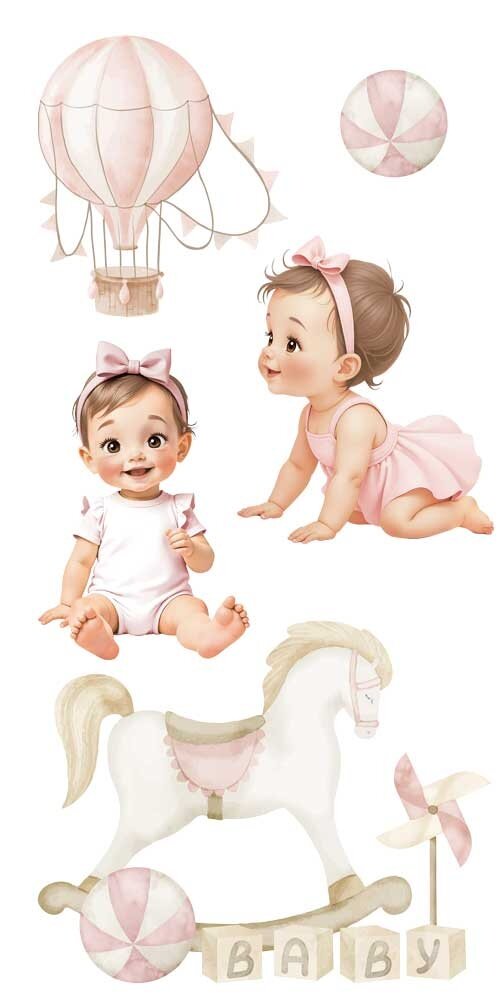 Papers For You Sweet Baby Girl 6x12 Inch Decor Transfers (4pcs) (PFY-14781) Papers For You Sweet Baby Girl 6x12 Inch Decor Transfers (4pcs) (PFY-14781)