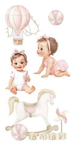 Papers For You Sweet Baby Girl 6x12 Inch Decor Transfers (4pcs) (PFY-14781) Papers For You Sweet Baby Girl 6x12 Inch Decor Transfers (4pcs) (PFY-14781)