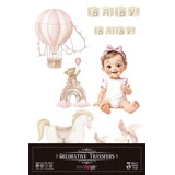 Papers For You Sweet Baby Girl 8x12 Inch Decor Transfers (3pcs) (PFY-14818)