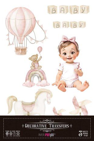 Papers For You Sweet Baby Girl 8x12 Inch Decor Transfers (3pcs) (PFY-14818) Papers For You Sweet Baby Girl 8x12 Inch Decor Transfers (3pcs) (PFY-14818)