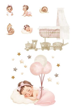 Papers For You Sweet Baby Girl 8x12 Inch Decor Transfers (3pcs) (PFY-14818) Papers For You Sweet Baby Girl 8x12 Inch Decor Transfers (3pcs) (PFY-14818)