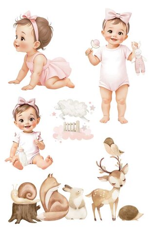 Papers For You Sweet Baby Girl 8x12 Inch Decor Transfers (3pcs) (PFY-14818) Papers For You Sweet Baby Girl 8x12 Inch Decor Transfers (3pcs) (PFY-14818)