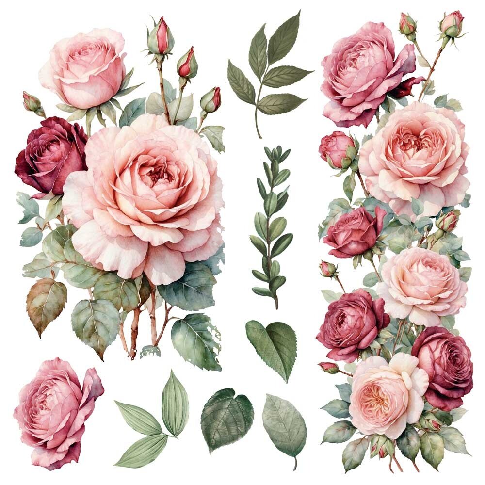 Papers For You Rosé 12x12 Inch Decor Transfers (2pcs) (PFY-14791)
