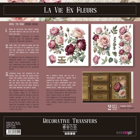 Papers For You Rosé 12x12 Inch Decor Transfers (2pcs) (PFY-14791)