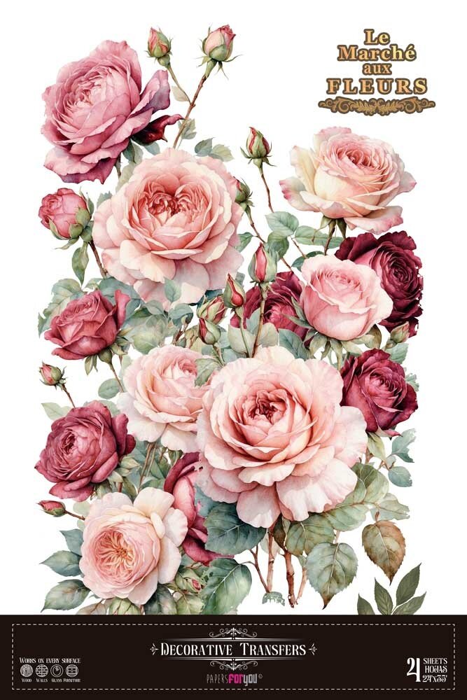 Papers For You Rosé 24x35 Inch Decor Transfers (4pcs) (PFY-14828)