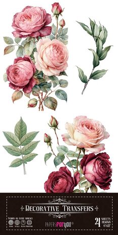 Papers For You Rosé 6x12 Inch Decor Transfers (4pcs) (PFY-14772)
