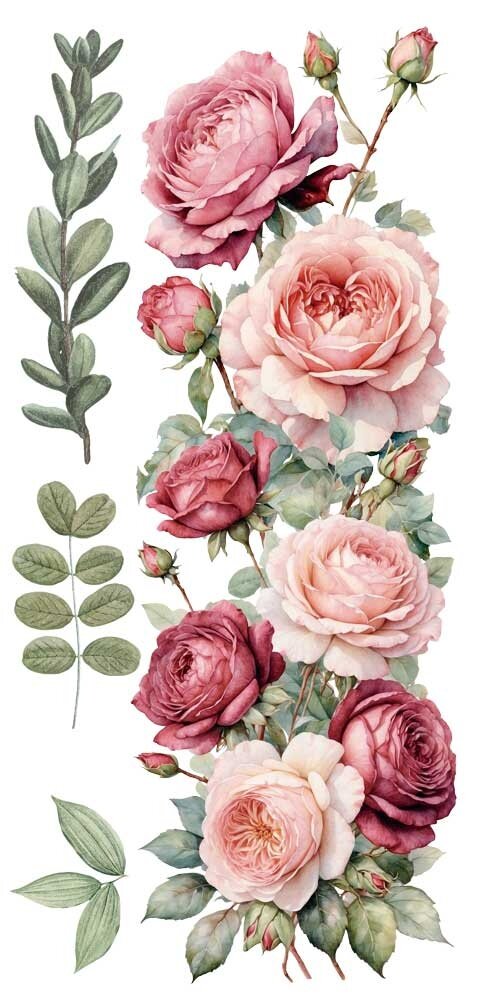 Papers For You Rosé 6x12 Inch Decor Transfers (4pcs) (PFY-14772)