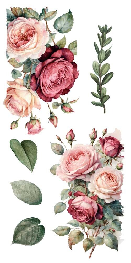 Papers For You Rosé 6x12 Inch Decor Transfers (4pcs) (PFY-14772)