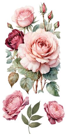 Papers For You Rosé 6x12 Inch Decor Transfers (4pcs) (PFY-14772)