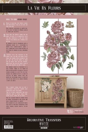 Papers For You Roses 24x35 Inch Decor Transfers (4pcs) (PFY-14822)