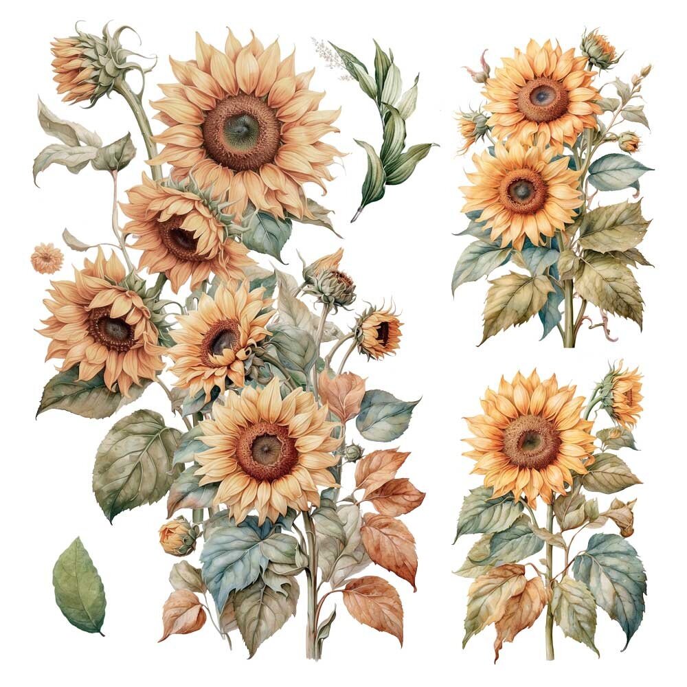 Papers For You Sunflowers 12x12 Inch Decor Transfers (2pcs) (PFY-14794)