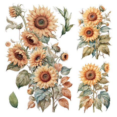 Papers For You Sunflowers 12x12 Inch Decor Transfers (2pcs) (PFY-14794)