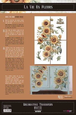 Papers For You Sunflowers 24x35 Inch Decor Transfers (4pcs) (PFY-14832)