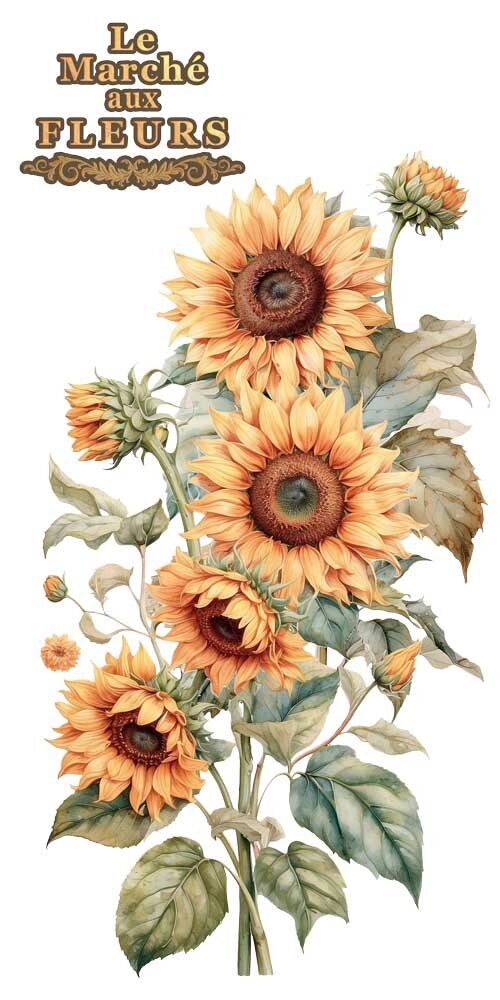 Papers For You Sunflowers 6x12 Inch Decor Transfers (4pcs) (PFY-14775)
