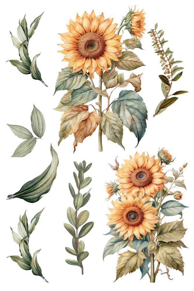 Papers For You Sunflowers 8x12 Inch Decor Transfers (3pcs) (PFY-14813)