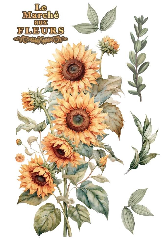 Papers For You Sunflowers 8x12 Inch Decor Transfers (3pcs) (PFY-14813)
