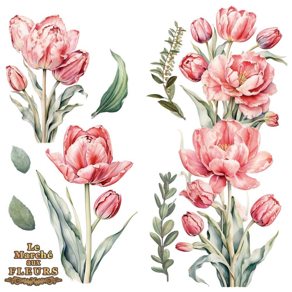 Papers For You Tulips 12x12 Inch Decor Transfers (2pcs) (PFY-14793)