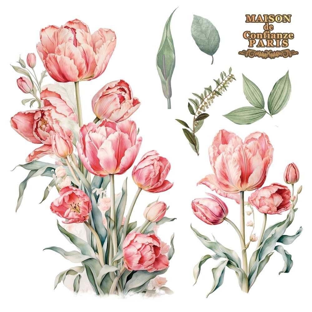 Papers For You Tulips 12x12 Inch Decor Transfers (2pcs) (PFY-14793)