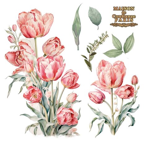 Papers For You Tulips 12x12 Inch Decor Transfers (2pcs) (PFY-14793)