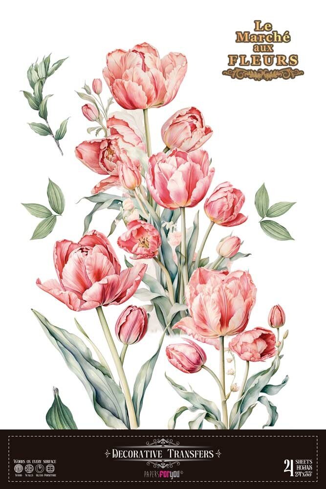 Papers For You Tulips 24x35 Inch Decor Transfers (4pcs) (PFY-14831)