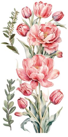 Papers For You Tulips 6x12 Inch Decor Transfers (4pcs) (PFY-14774) Papers For You Tulips 6x12 Inch Decor Transfers (4pcs) (PFY-14774)
