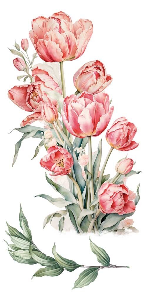 Papers For You Tulips 6x12 Inch Decor Transfers (4pcs) (PFY-14774) Papers For You Tulips 6x12 Inch Decor Transfers (4pcs) (PFY-14774)