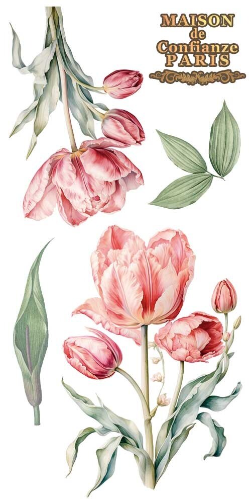 Papers For You Tulips 6x12 Inch Decor Transfers (4pcs) (PFY-14774) Papers For You Tulips 6x12 Inch Decor Transfers (4pcs) (PFY-14774)