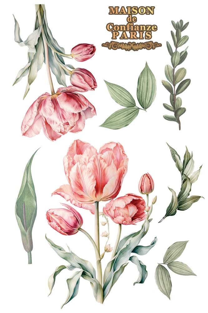 Papers For You Tulips 8x12 Inch Decor Transfers (3pcs) (PFY-14812)