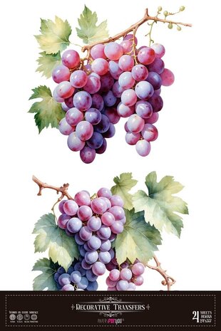 Papers For You Grapes 24x35 Inch Decor Transfers (4pcs) (PFY-14834)