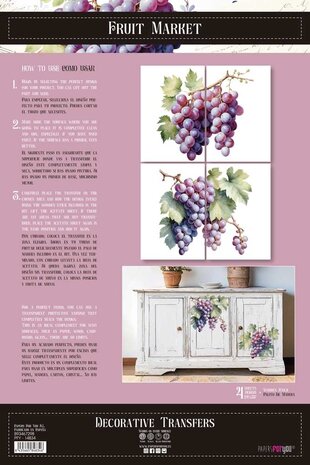 Papers For You Grapes 24x35 Inch Decor Transfers (4pcs) (PFY-14834)
